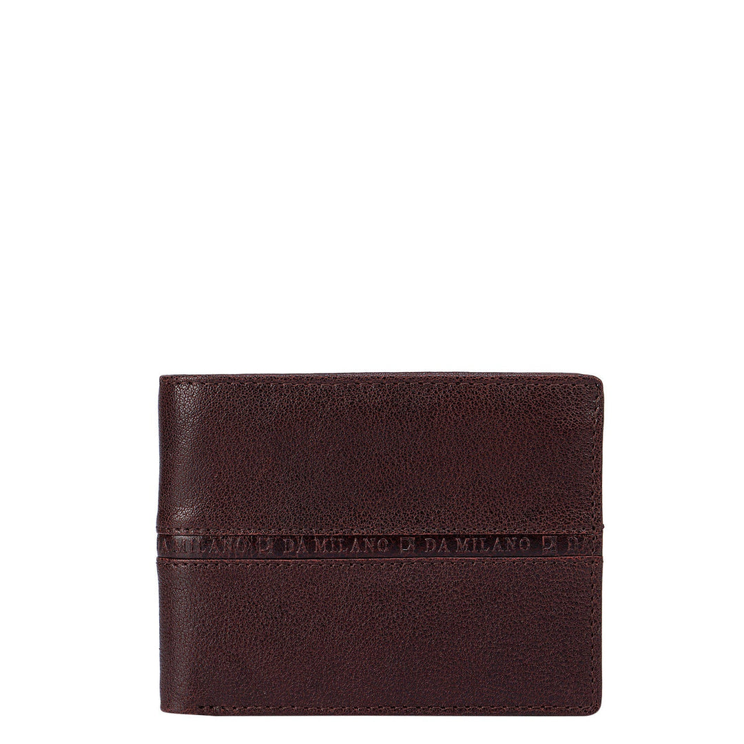 Burgundy Elephant Pattern Bifold Wallet With Flap