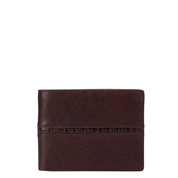 Burgundy Elephant Pattern Bifold Wallet With Flap