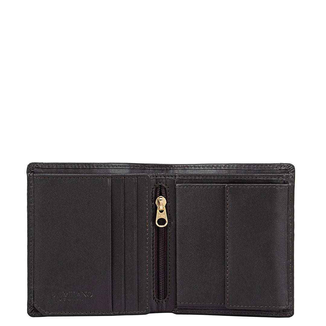 Brown Croco Effect Bifold Men's Wallet