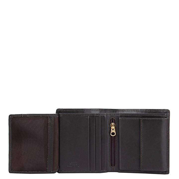 Brown Croco Effect Bifold Men's Wallet