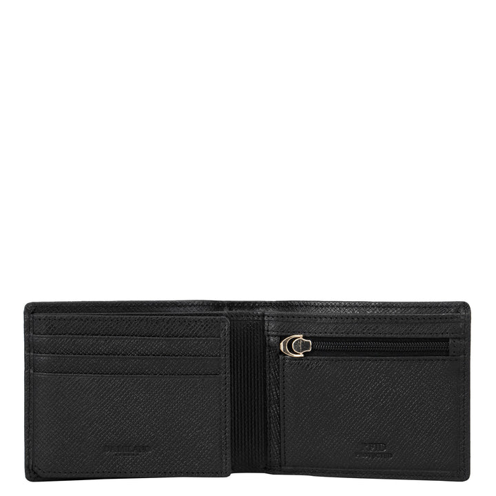 Black Franzy Bifold Wallet with Flap