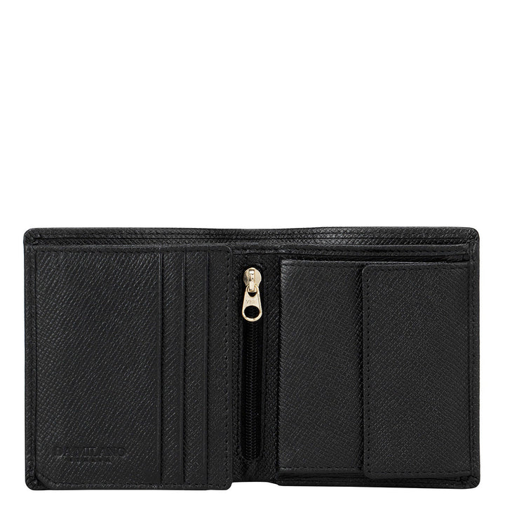 Black Franzy Bifold Wallet With Flap