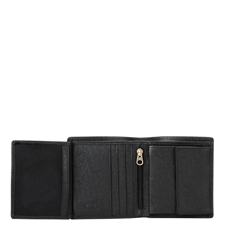 Black Franzy Bifold Wallet With Flap