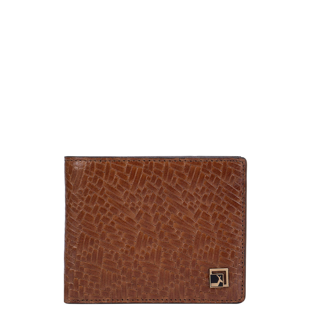 Cognac Mat-Emboss Bifold Wallet
