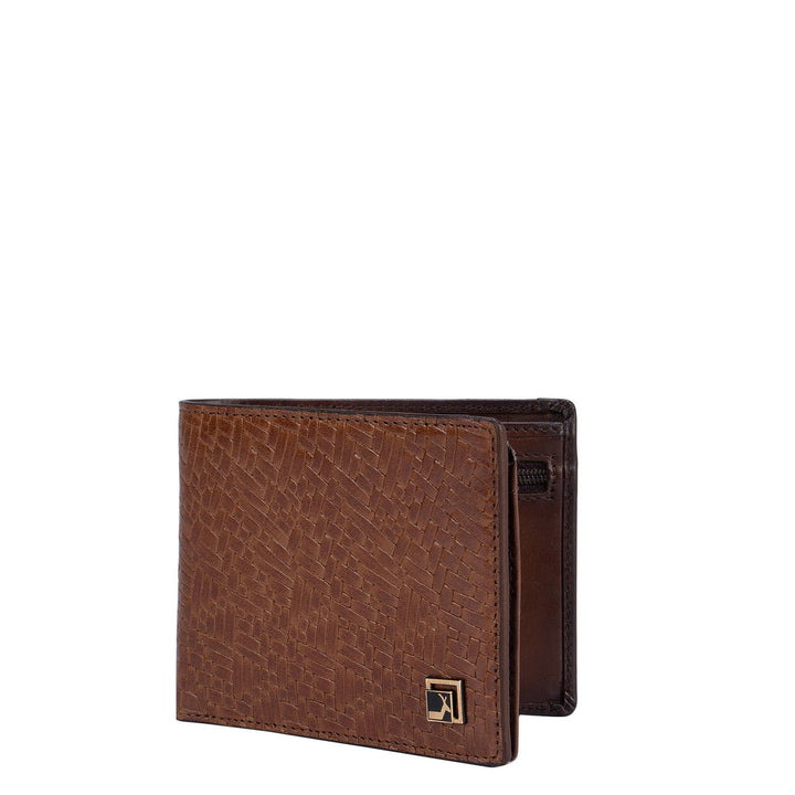 Cognac Mat-Emboss Bifold Wallet