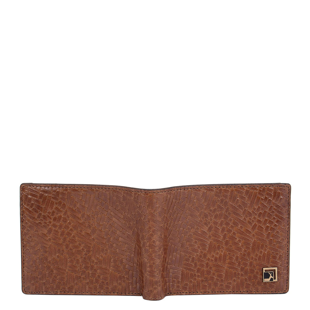 Cognac Mat-Emboss Bifold Wallet
