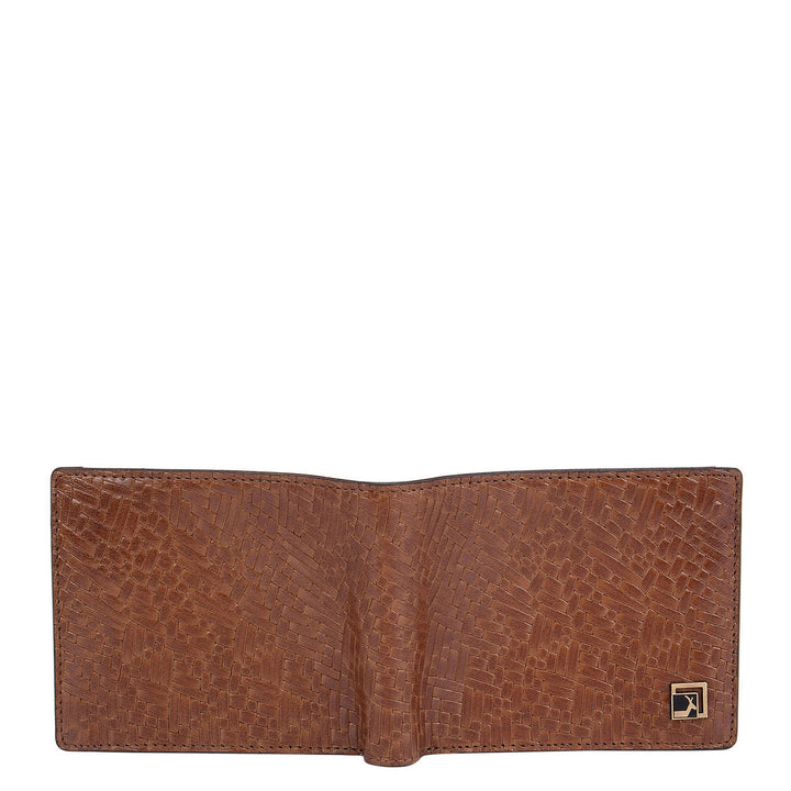 Cognac Mat-Emboss Bifold Wallet