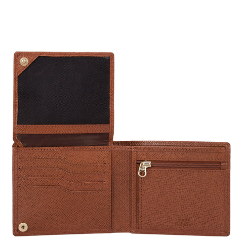 Brown Franzy Bifold Wallet With Flap