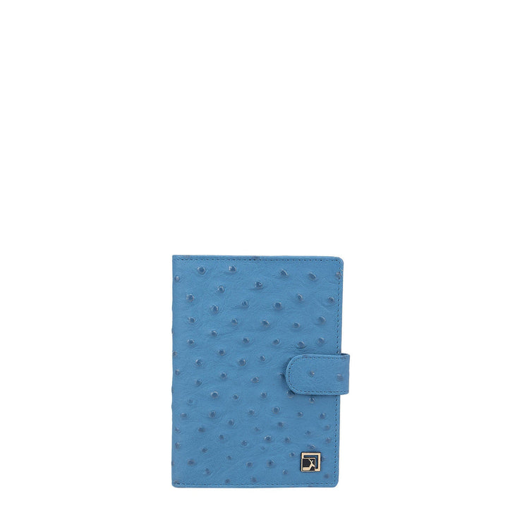 Blue Ostrich Effect Passport Case