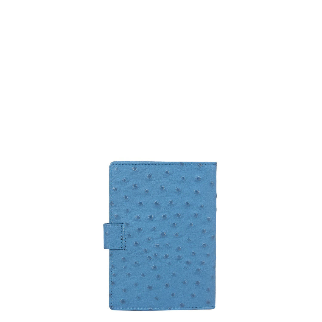 Blue Ostrich Effect Passport Case