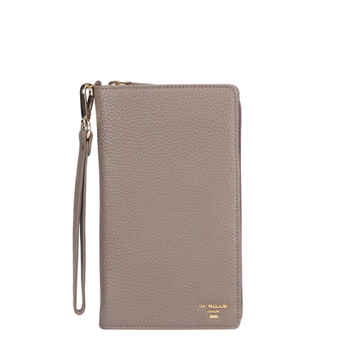 Taupe Wax Passport Case