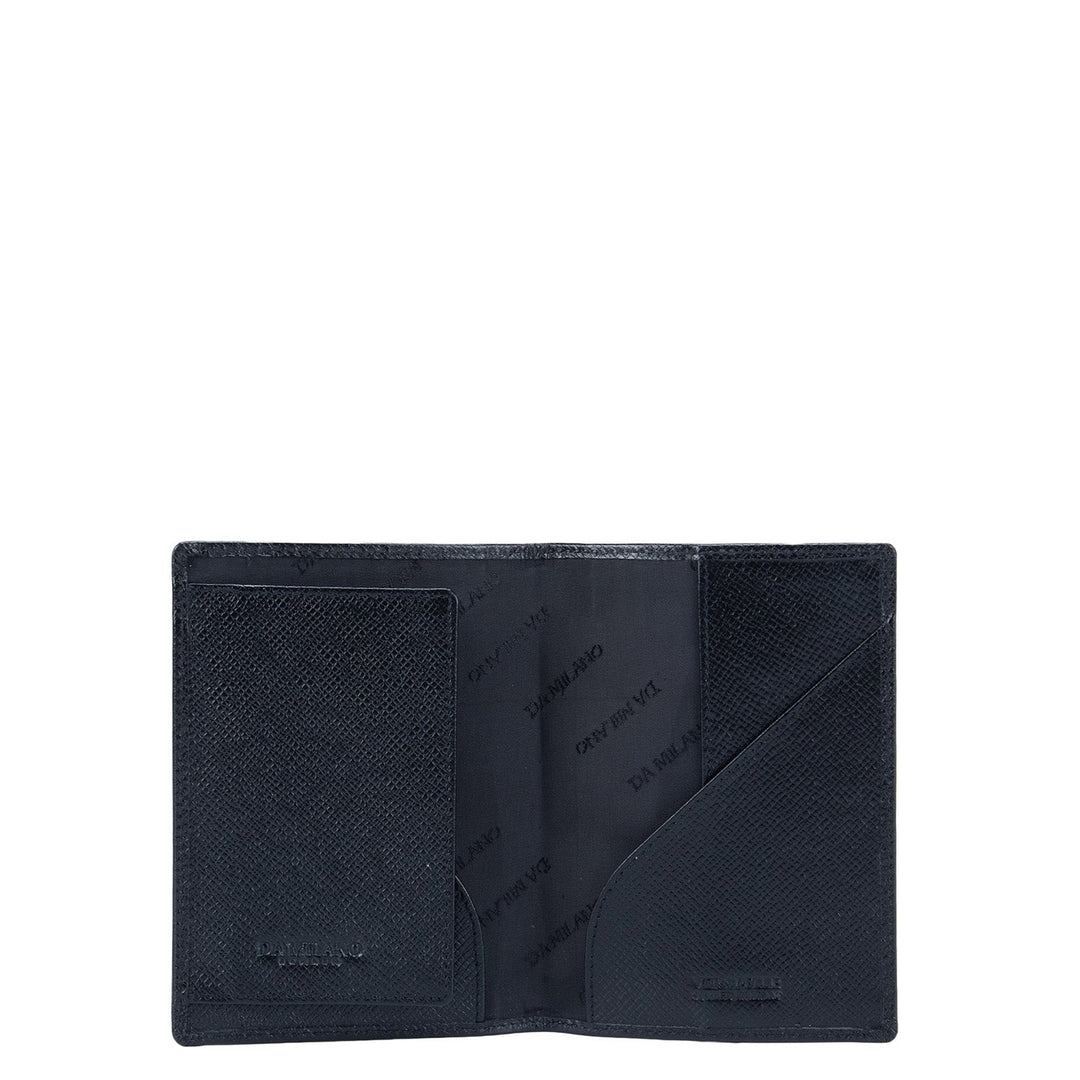 Black Croco Textured Passport Case