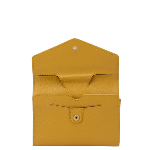 Yellow Franzy Passport Case With Flap