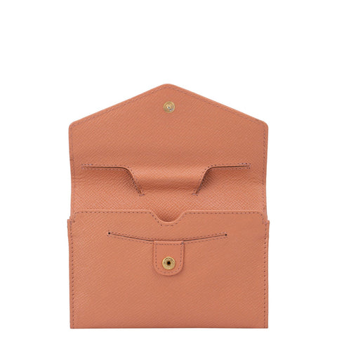 Franzy Leather Passport Case - Peach