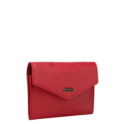 Red Franzy Passport Case With Flap