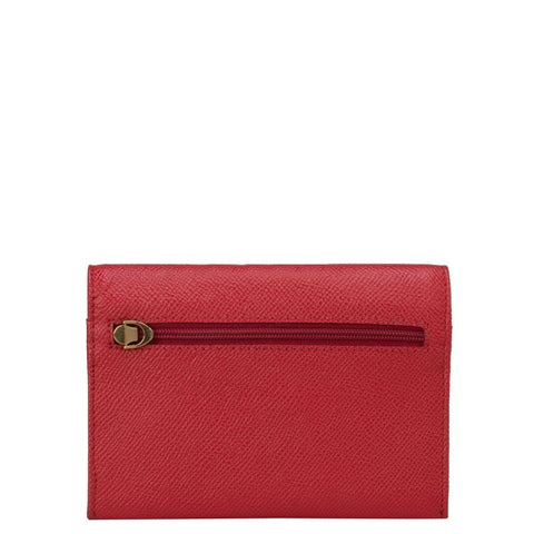 Red Franzy Passport Case With Flap