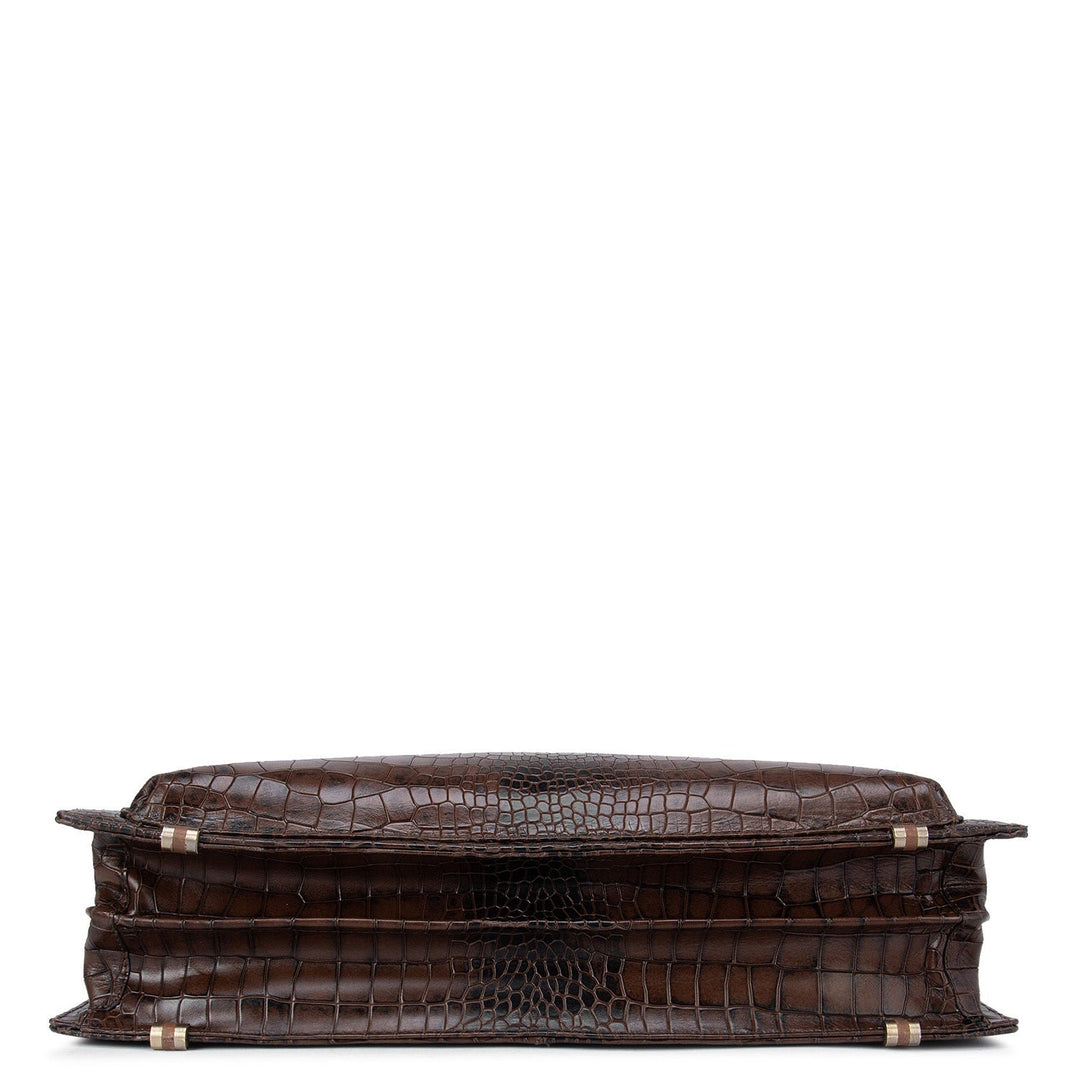 Brown Croco Effect Portfolio