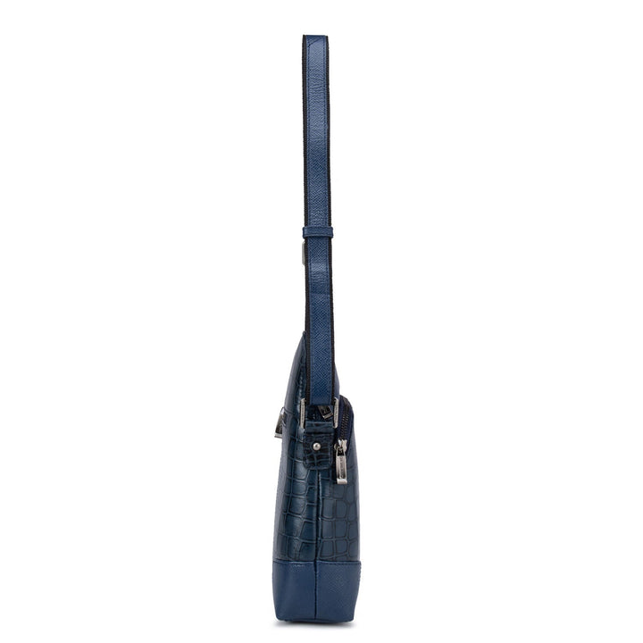 Blue Croco Effect and Franzy Sling Bag