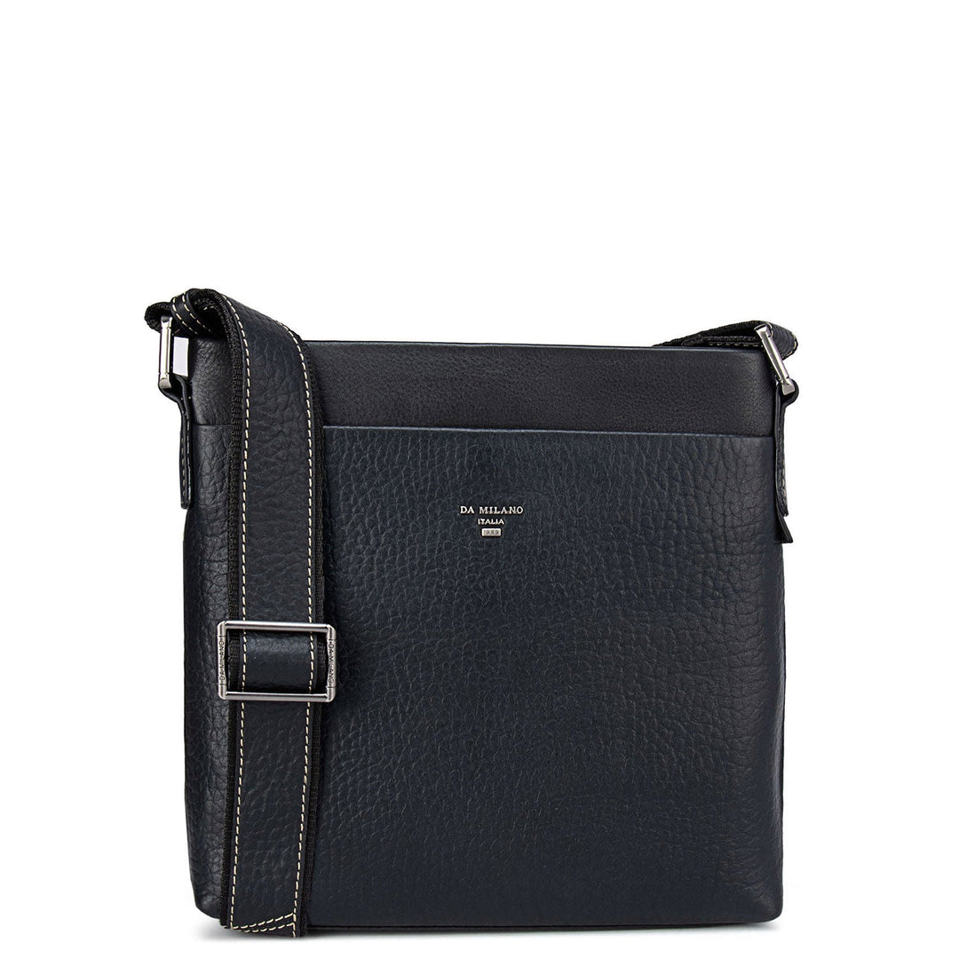 Black Bubble Leather Sling Bag