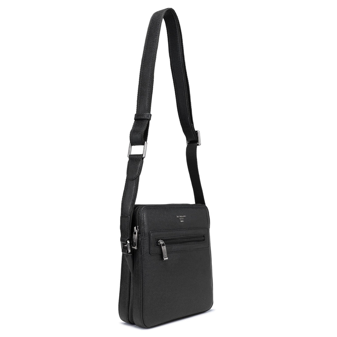 Franzy Leather Men Sling - Black