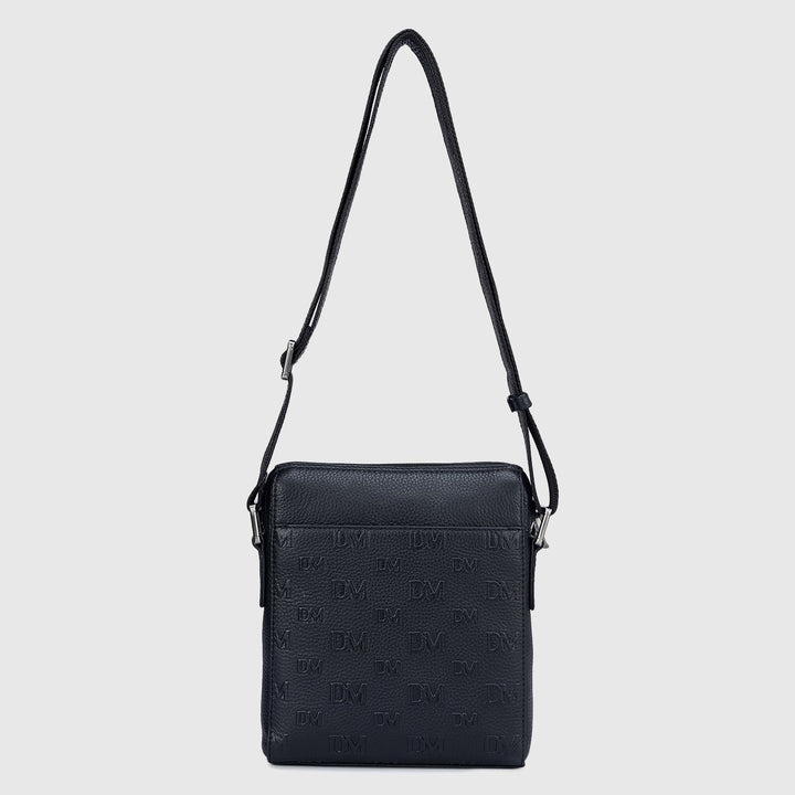 Black Monogram Leather Men Sling