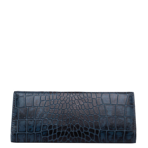 Blue Croco Textured Spectacle Case