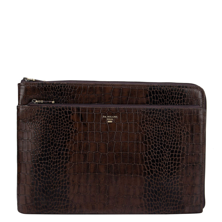 Brown Croco Computer Sleeve