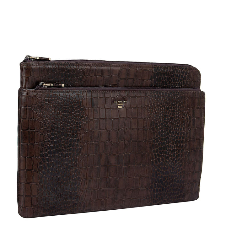 Brown Croco Computer Sleeve