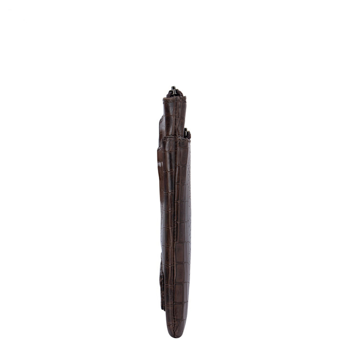 Brown Croco Computer Sleeve