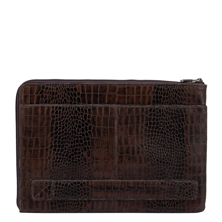 Brown Croco Computer Sleeve