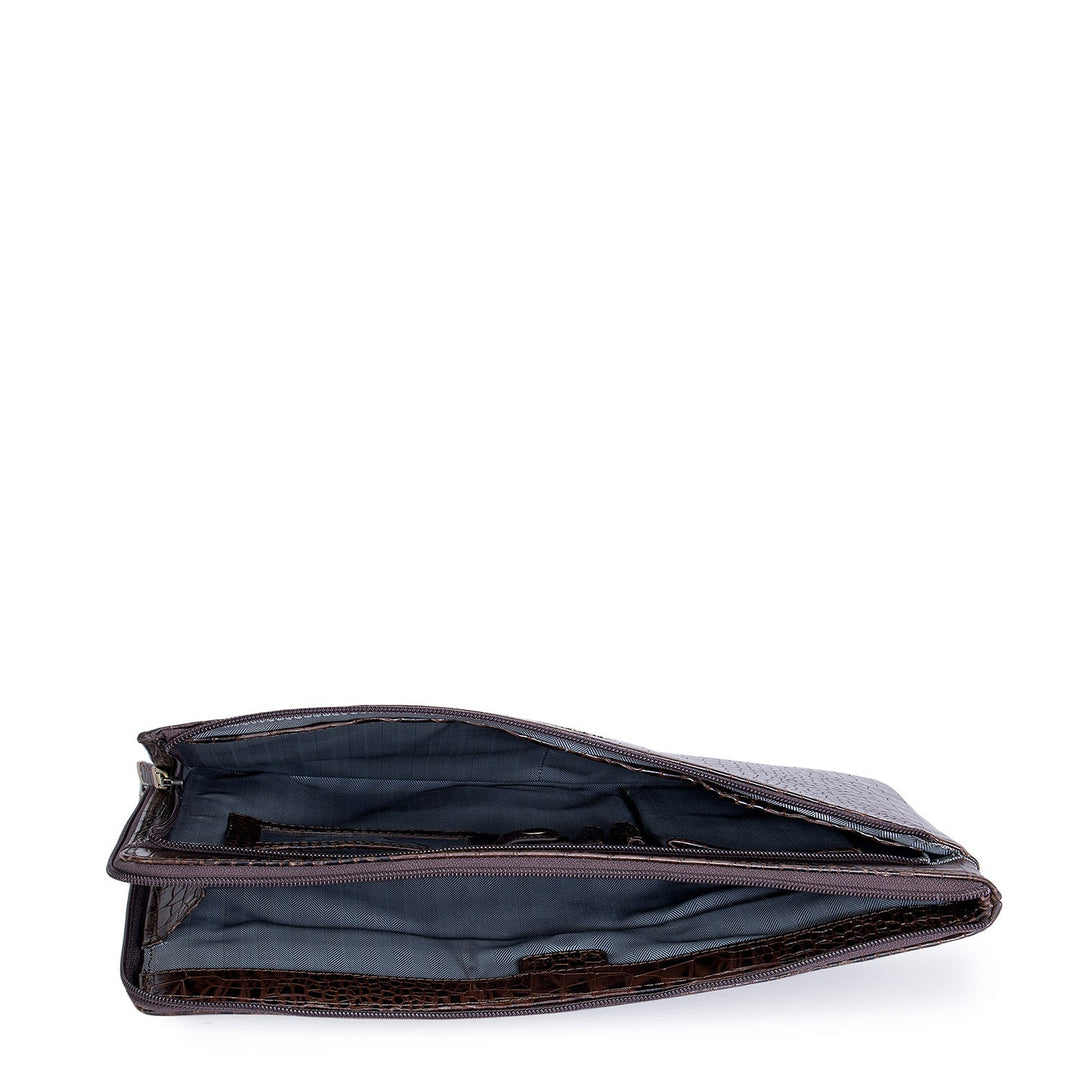 Brown Croco Computer Sleeve