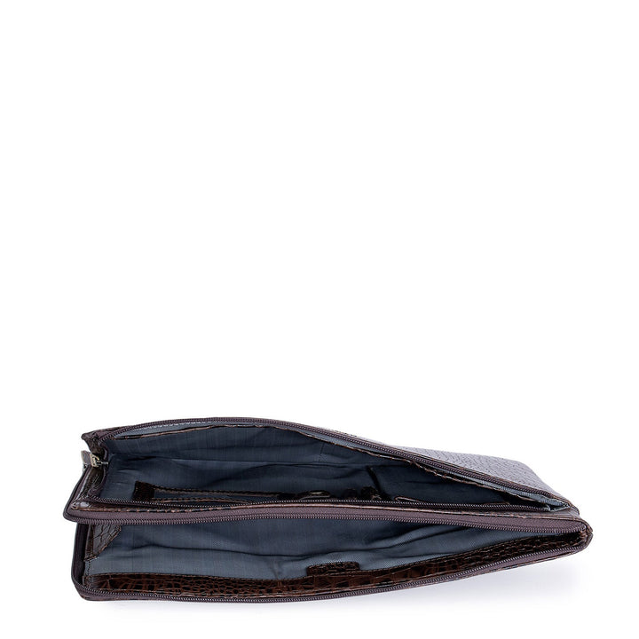 Brown Croco Computer Sleeve