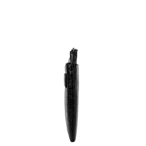 Black Croco Leather Computer Sleeve - Upto 13"