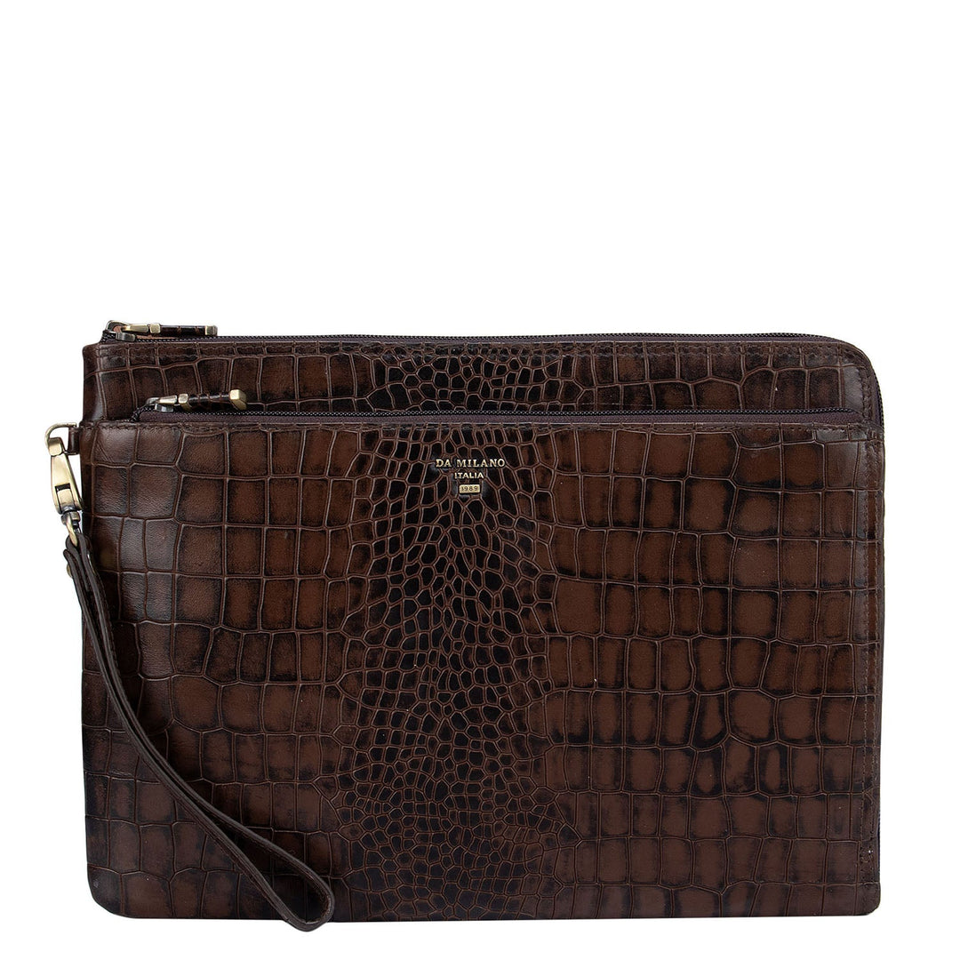 Brown Croco Computer Sleeve