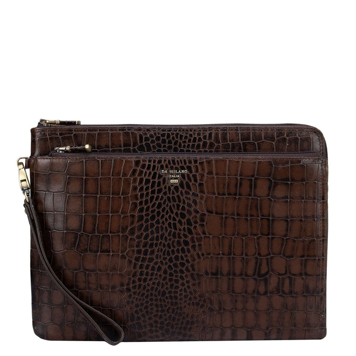 Brown Croco Computer Sleeve