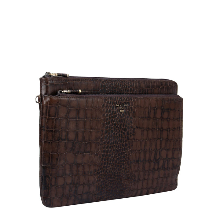 Brown Croco Computer Sleeve