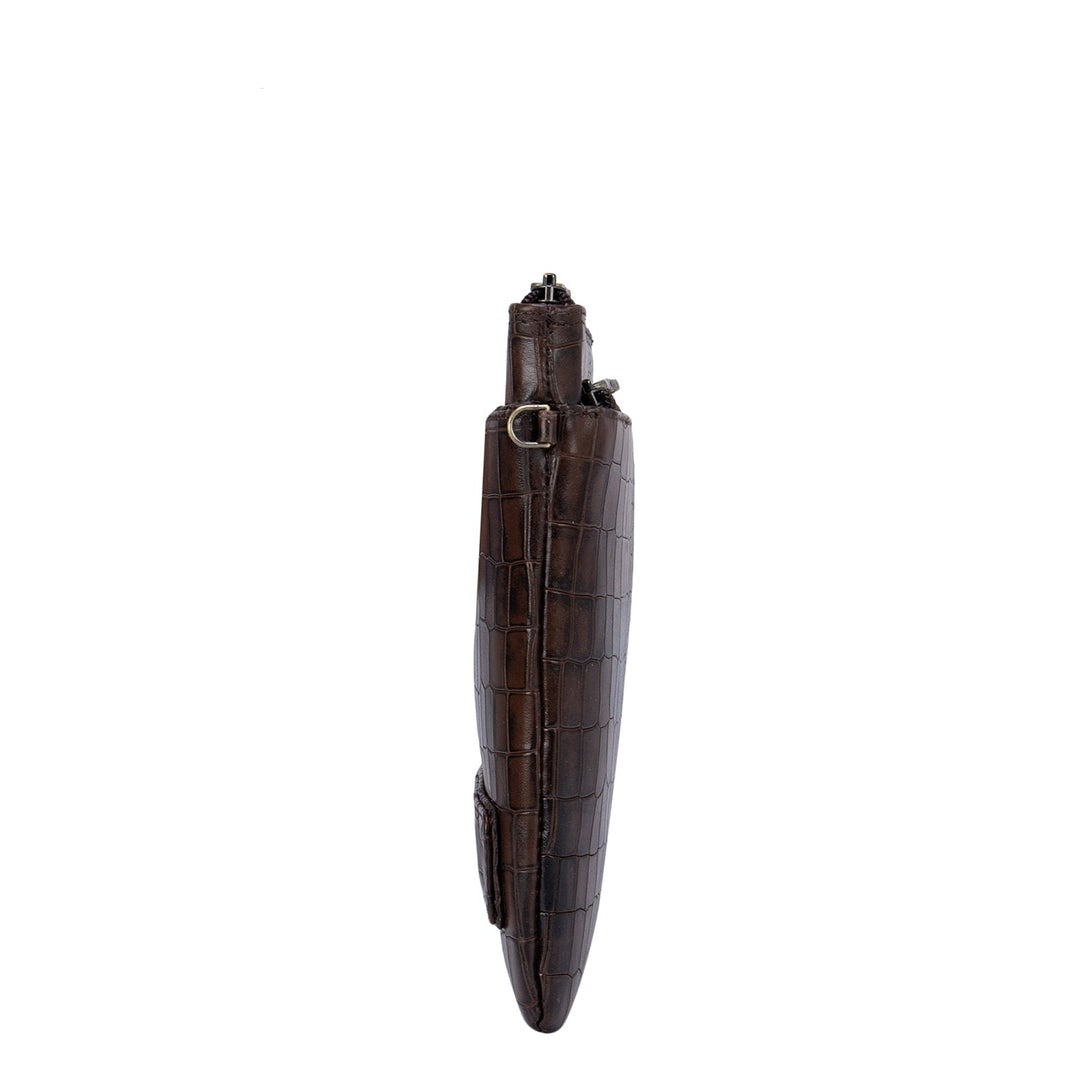 Brown Croco Computer Sleeve