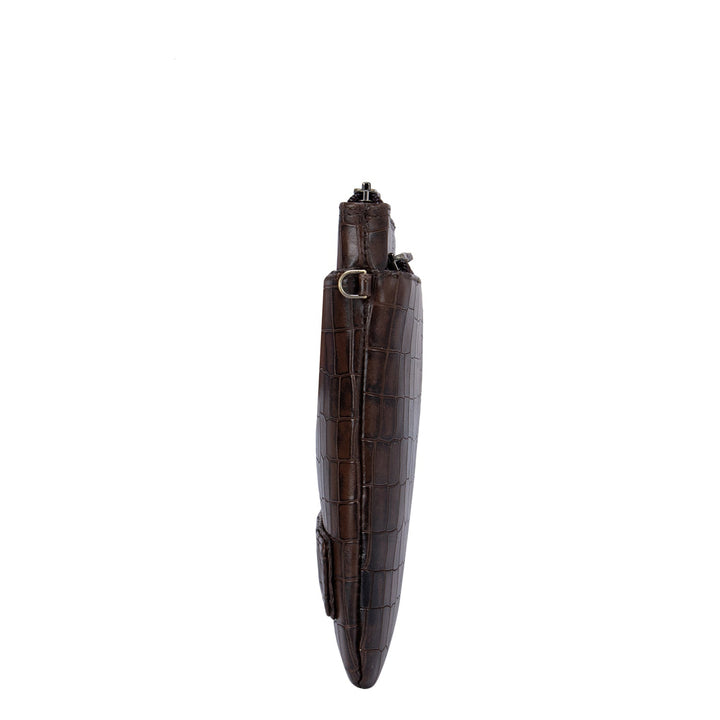 Brown Croco Computer Sleeve