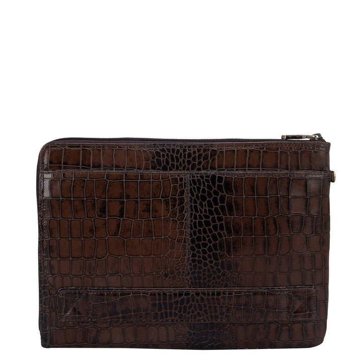 Brown Croco Computer Sleeve