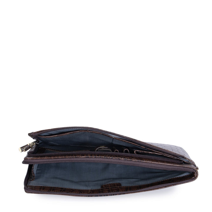 Brown Croco Computer Sleeve