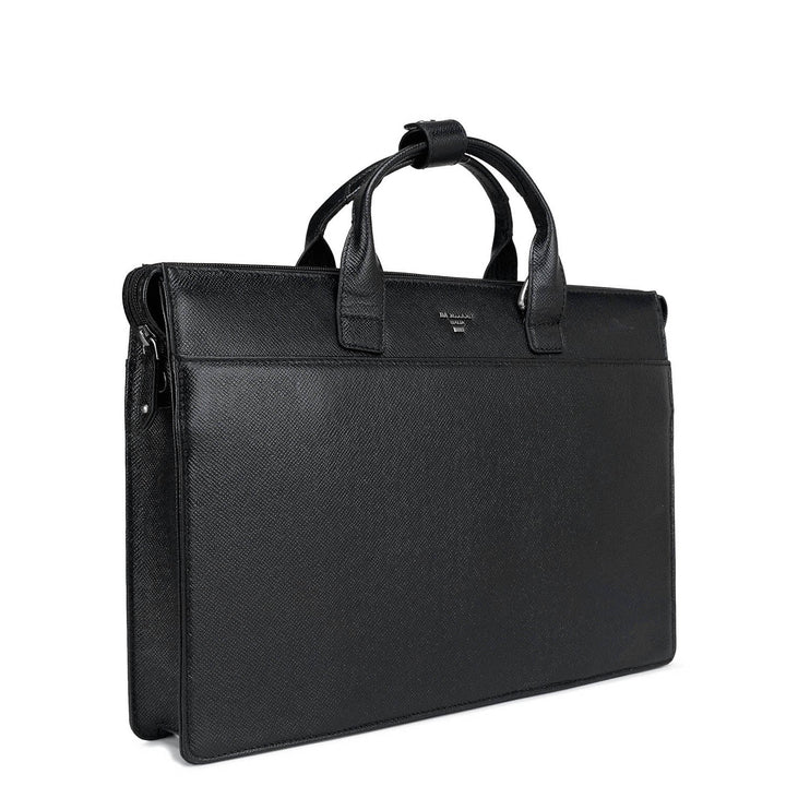 Black Franzy Leather Computer Sleeve - Upto 14"