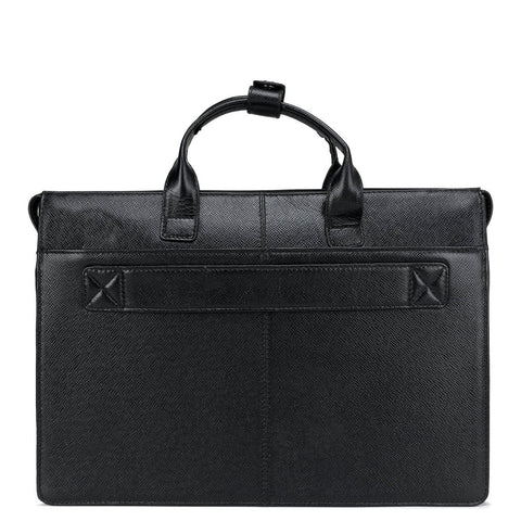 Black Franzy Leather Computer Sleeve - Upto 14"