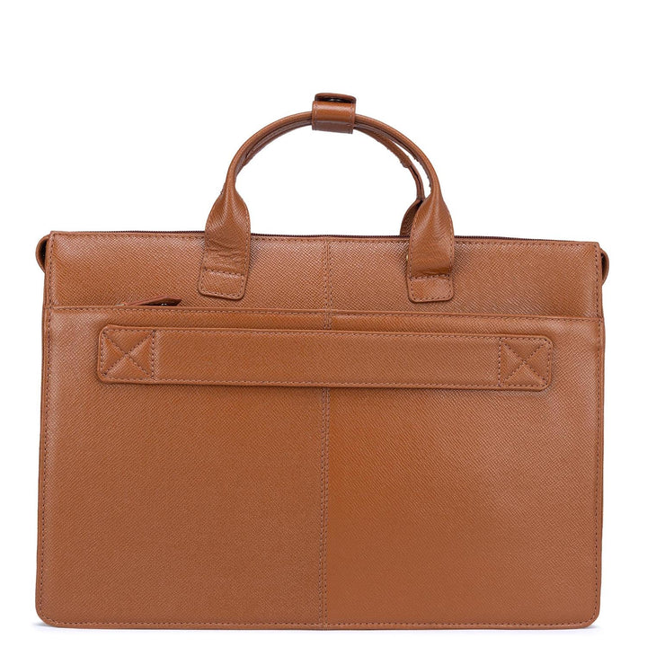 Cognac Franzy Leather Computer Sleeve - Upto 14"