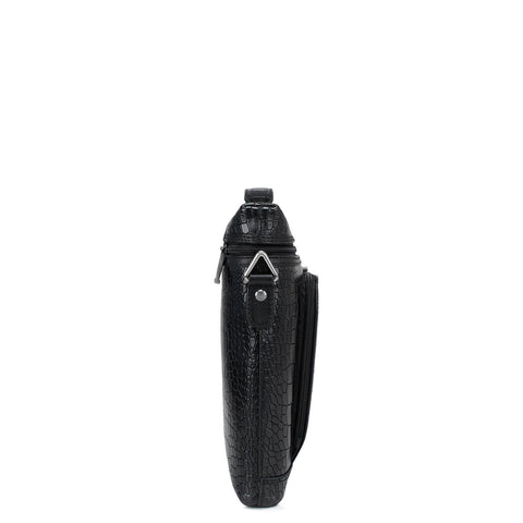 Black Croco Leather Computer Sleeve - Upto 15"