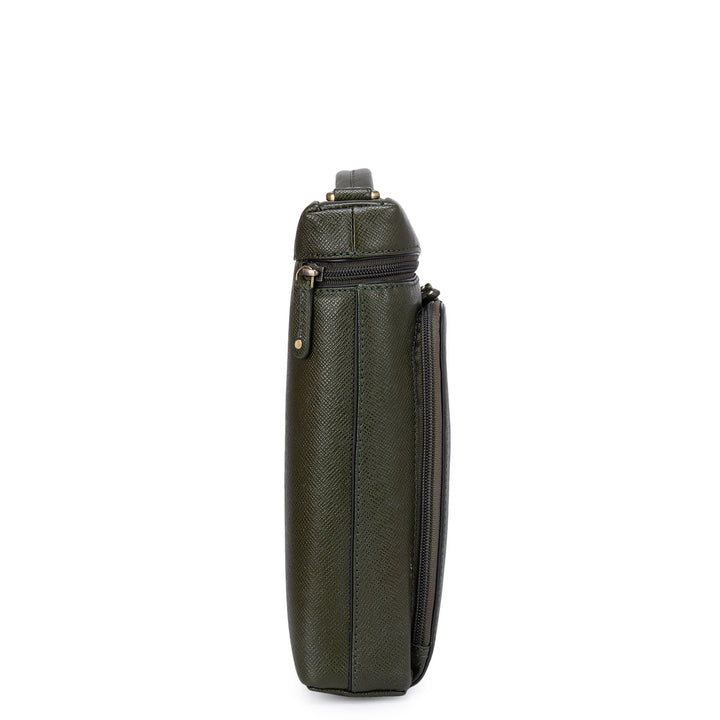 Green Franzy Leather Computer Sleeve - Upto 13"