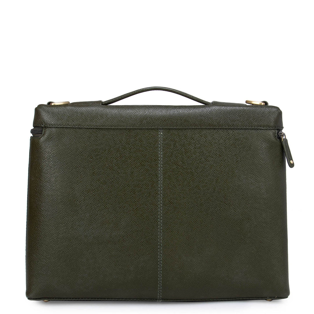 Green Franzy Leather Computer Sleeve - Upto 13"