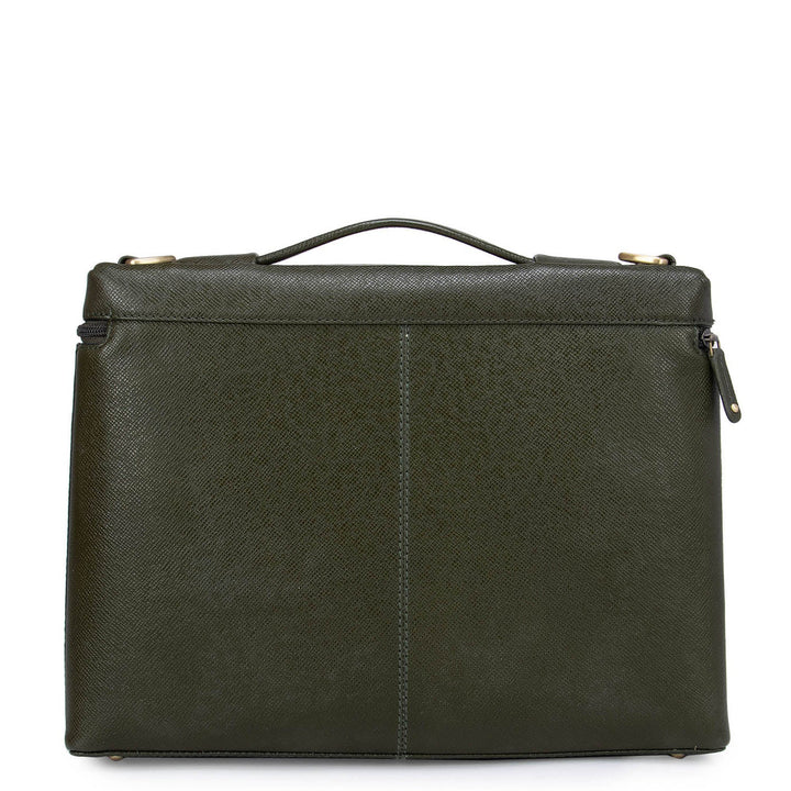 Green Franzy Leather Computer Sleeve - Upto 13"