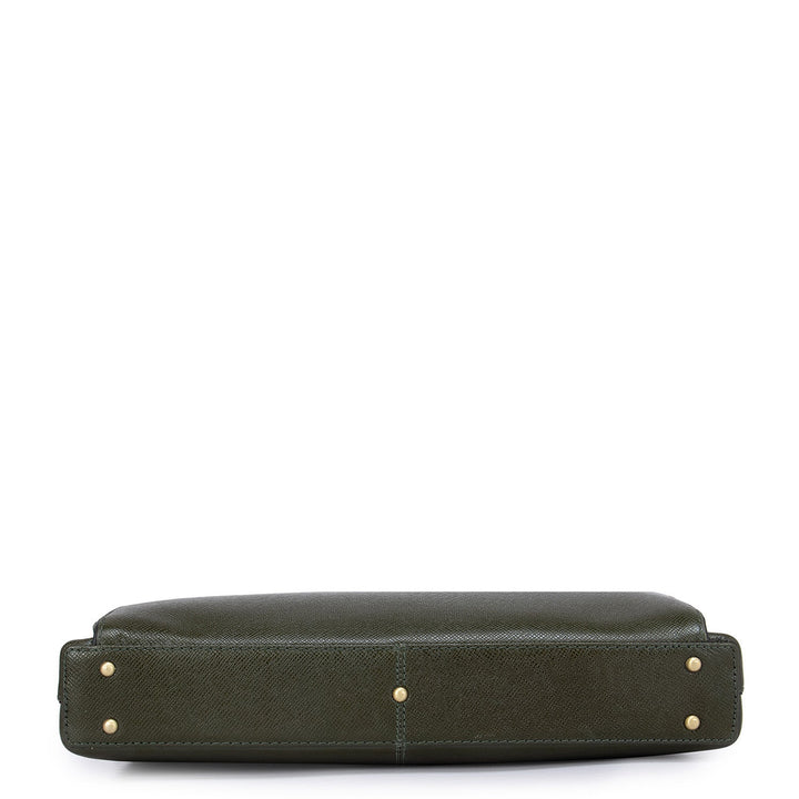 Green Franzy Leather Computer Sleeve - Upto 13"