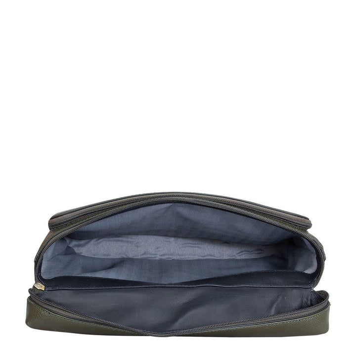 Green Franzy Leather Computer Sleeve - Upto 13"