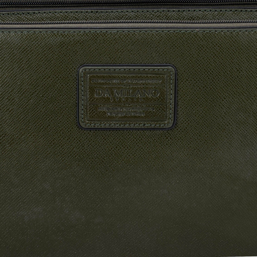 Green Franzy Leather Computer Sleeve - Upto 13"